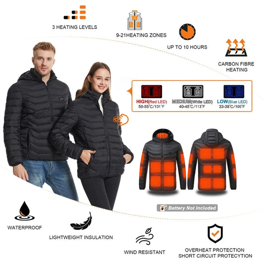Unisex Heated Winter Jacket