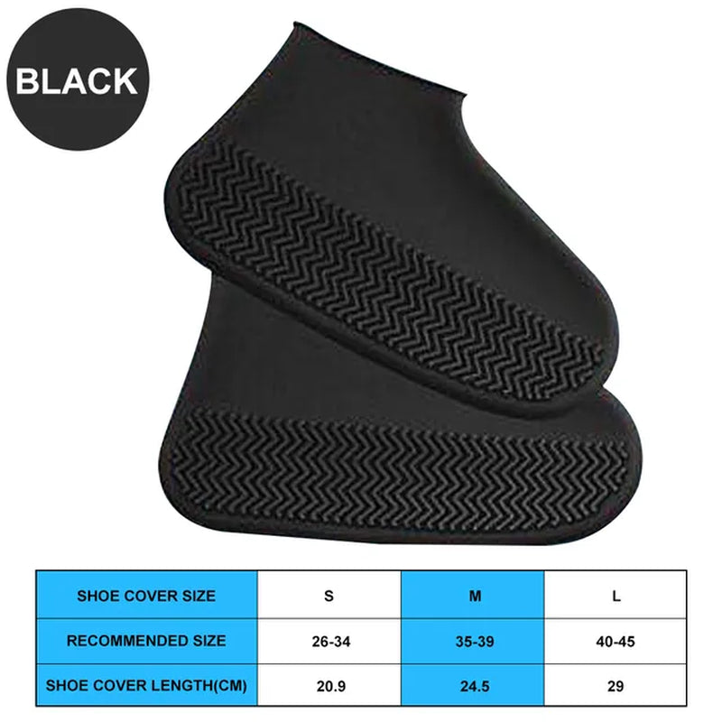 Waterproof Shoe Covers Silicone Anti-Slip Rain Boots Unisex Sneakers Protector for Outdoor Rainy Day Protectors Shoes Cover